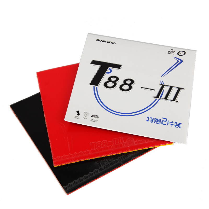Table Tennis Xiom Rubber - 1 Rosso 1 Nero Originale SANWEI