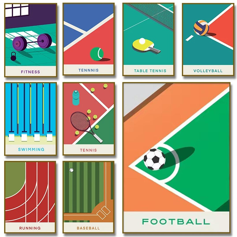 Table Tennis Live - Poster su Tela di Baseball, Tennis,