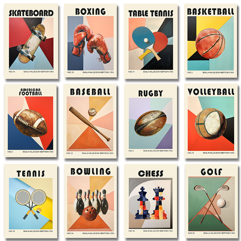 Table Tennis Live - (Senza cornice) Poster sportivo vintage su
