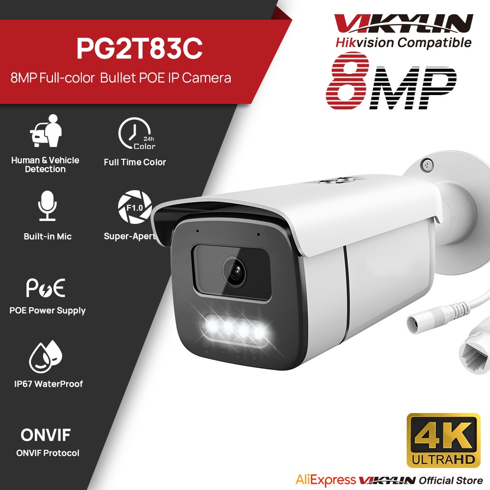 Table Tennis World - Telecamera IP Bullet Vikylin 8MP con