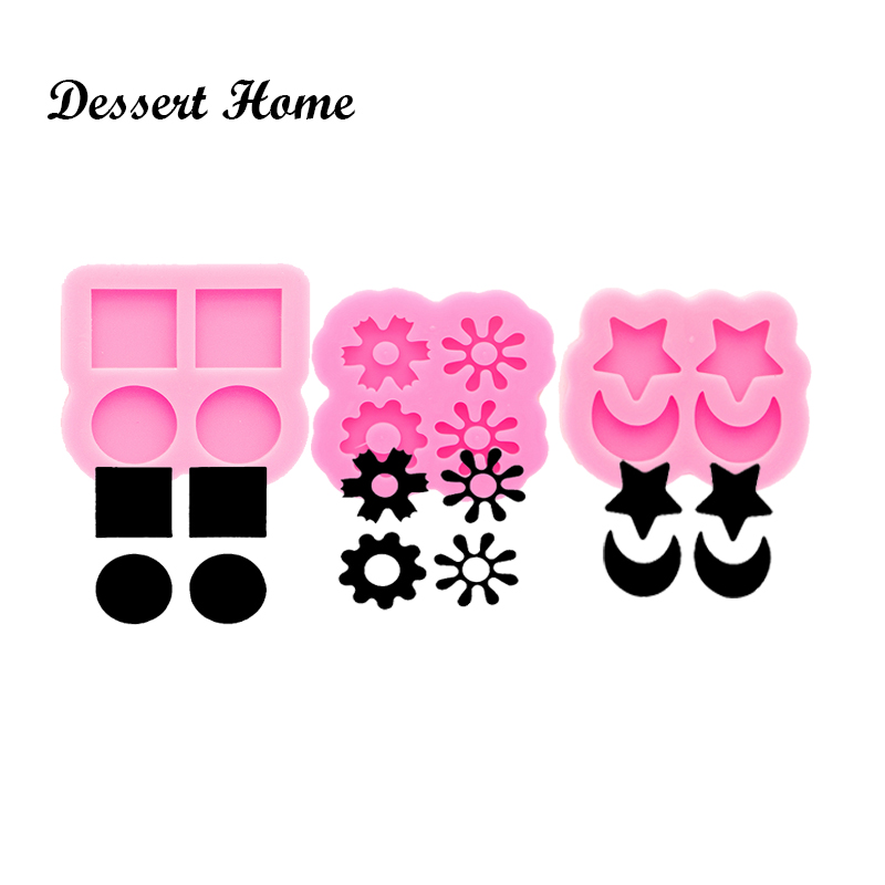 Butterfly Rubber Sheet - DY0898 resina arte Mini cerchio/quadrato/stella/luna/corona/diamante/farfalla/orecchini a